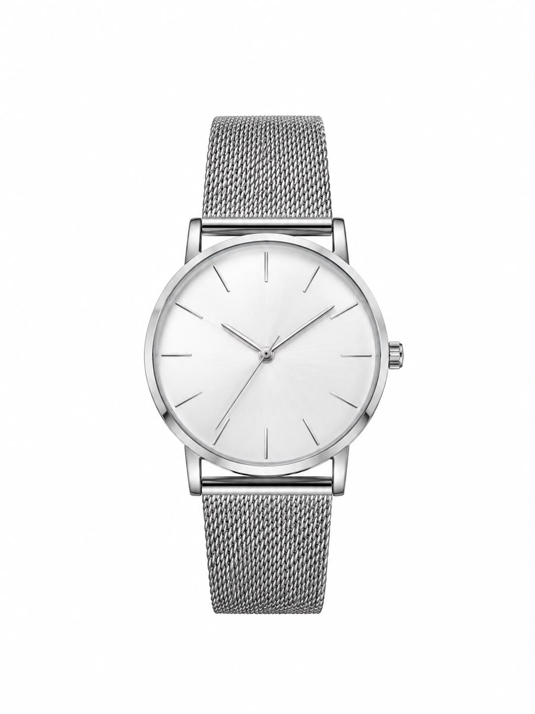 Relogio feminino minimalista cor prata