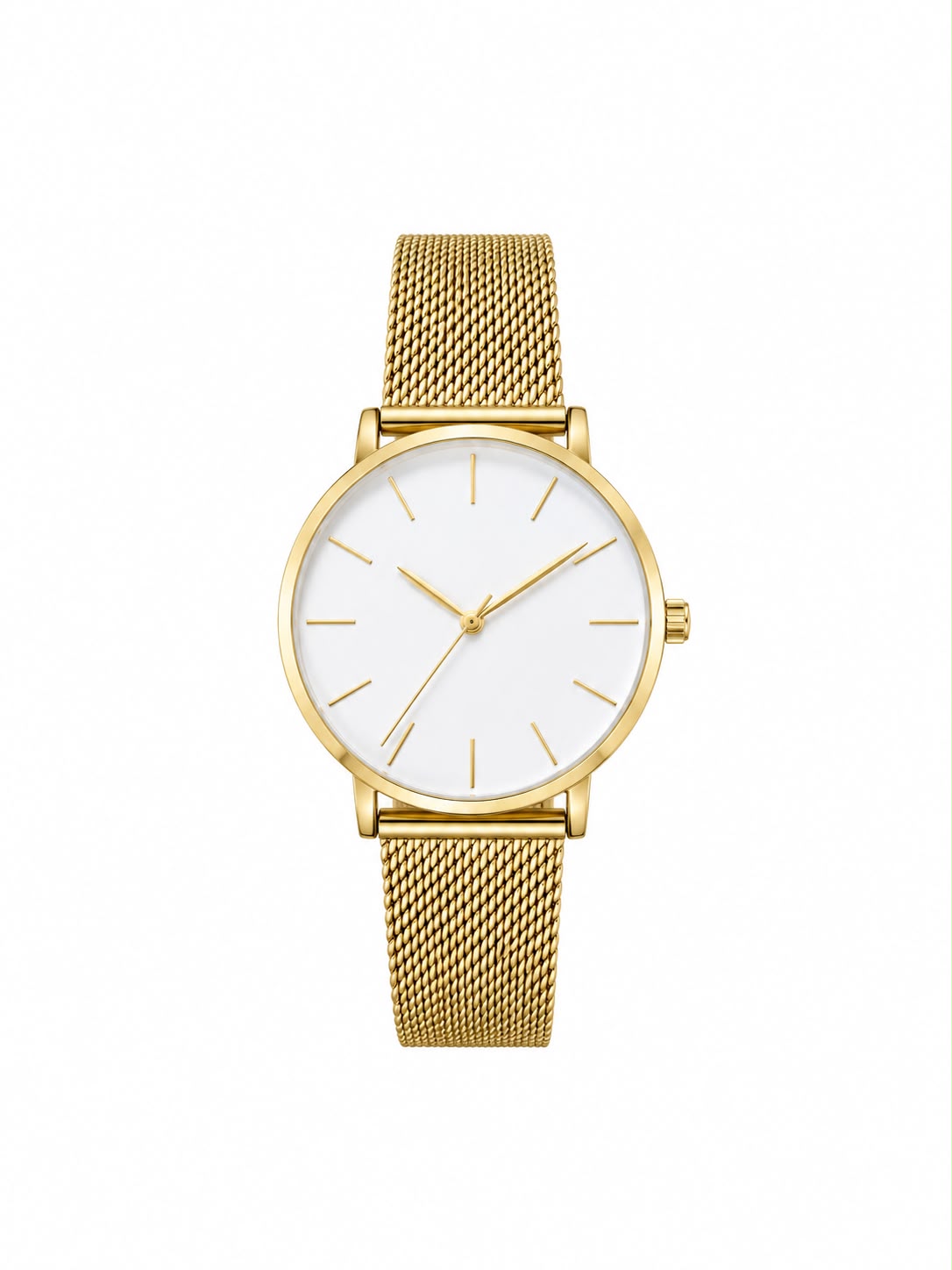 Relógio feminino minimalista dourado